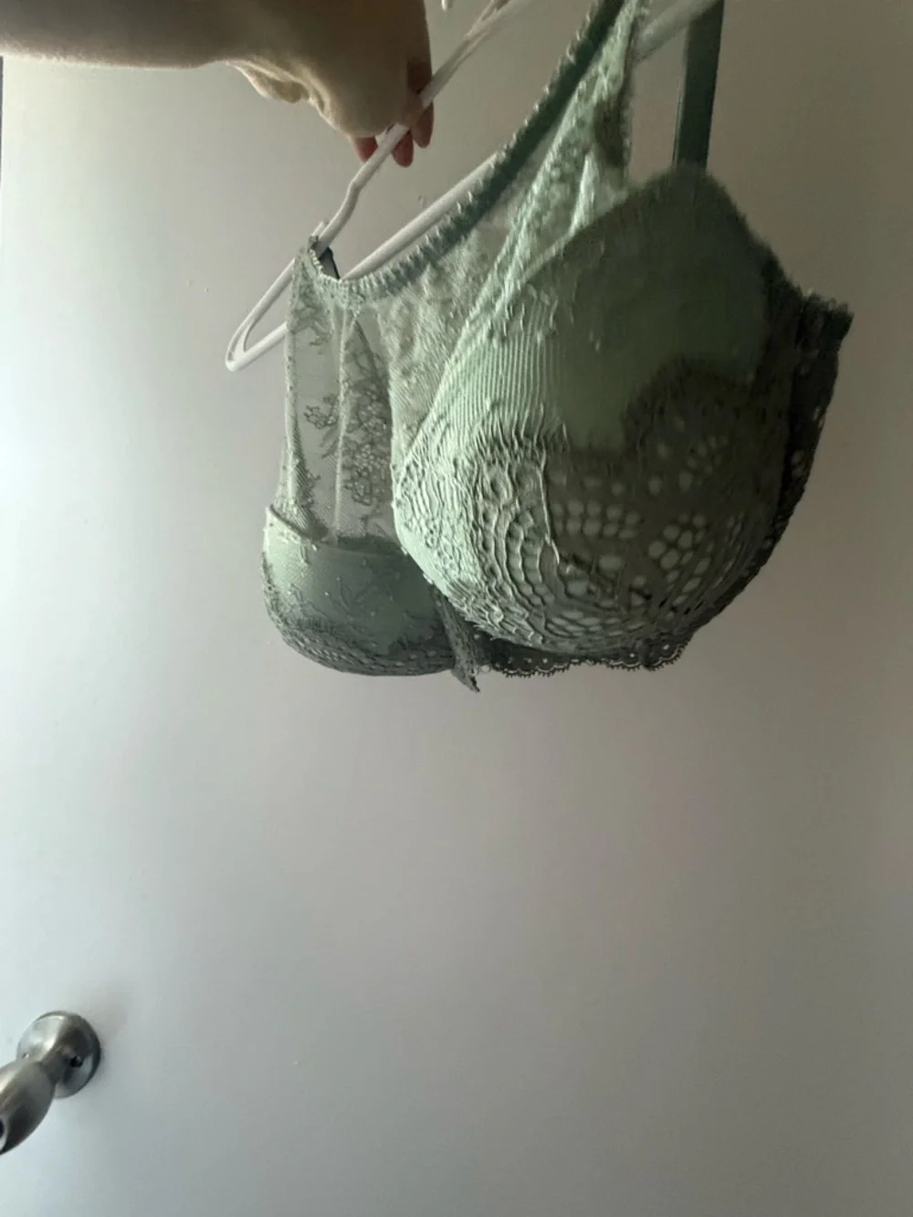 Victoria's Secret Sage Lace High-Neck Bra - Picture 3 of 9